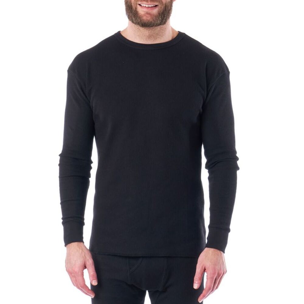 Alpine Swiss Mens Thermal Long Sleeve Top Waffle Knit Shirt Base Layer Underwear